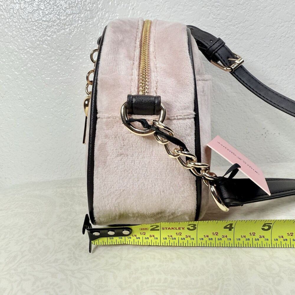 NWT Juicy Couture Juicy For All Crossbody Bag Pink Velour Y2K 2000s Style - Picture 11 of 13